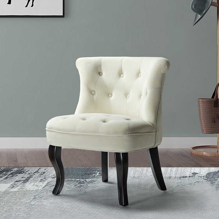 Ivory tufted 2024 accent chair